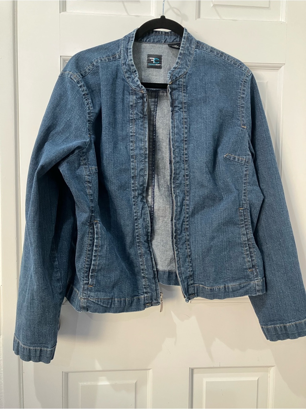 French Cuff Blue Denim Jean Jacket